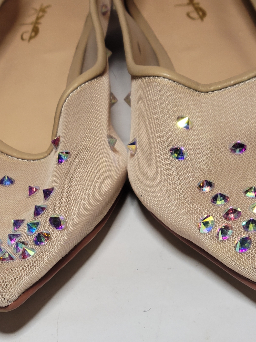 XYD Rhinestone Mesh Ballet Flat size 14!